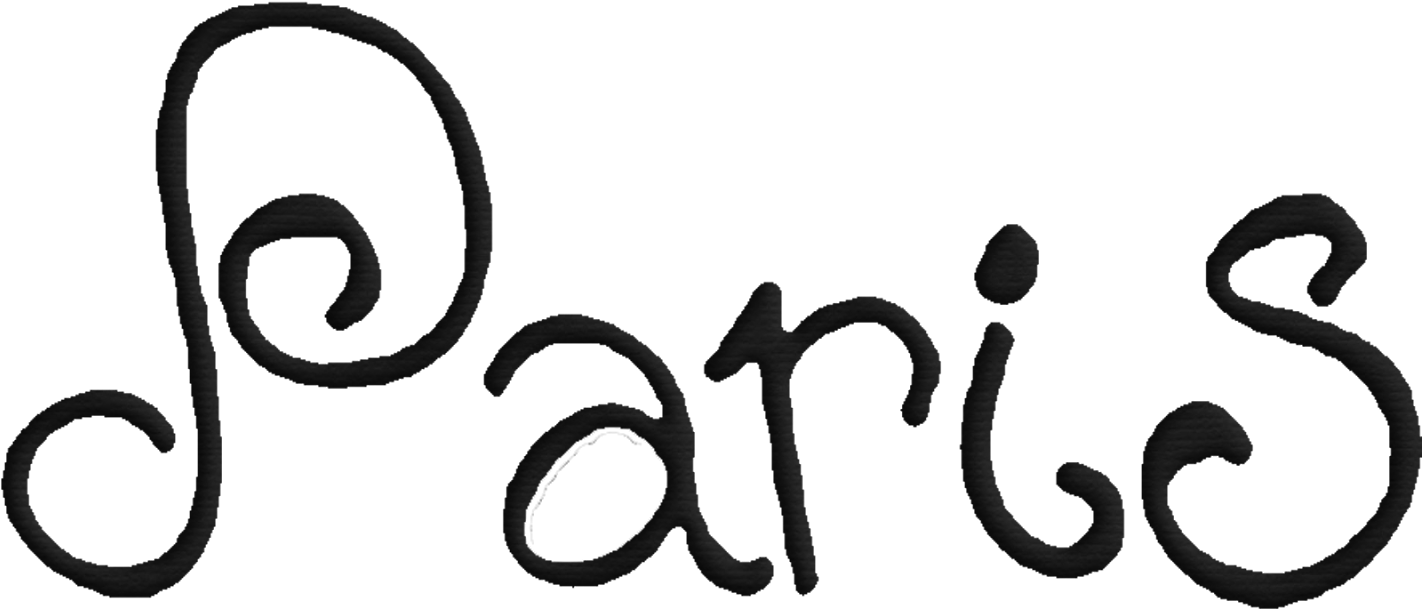 Bello Chic Paris Cumpleanos - Calligraphy Clipart (1600x714), Png Download