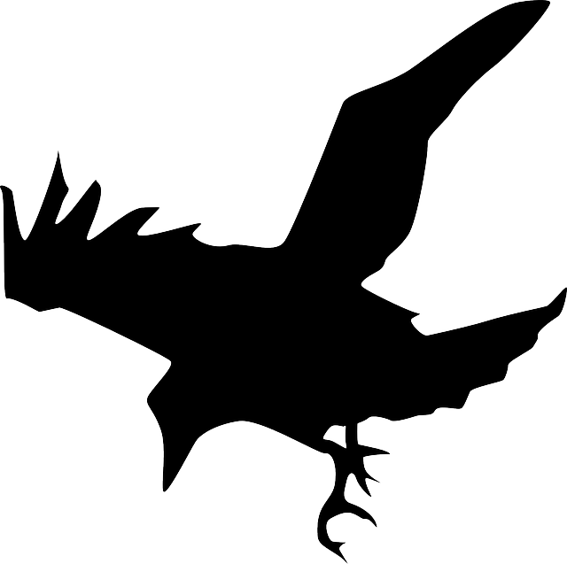 Raven Silhouette Clipart (640x637), Png Download