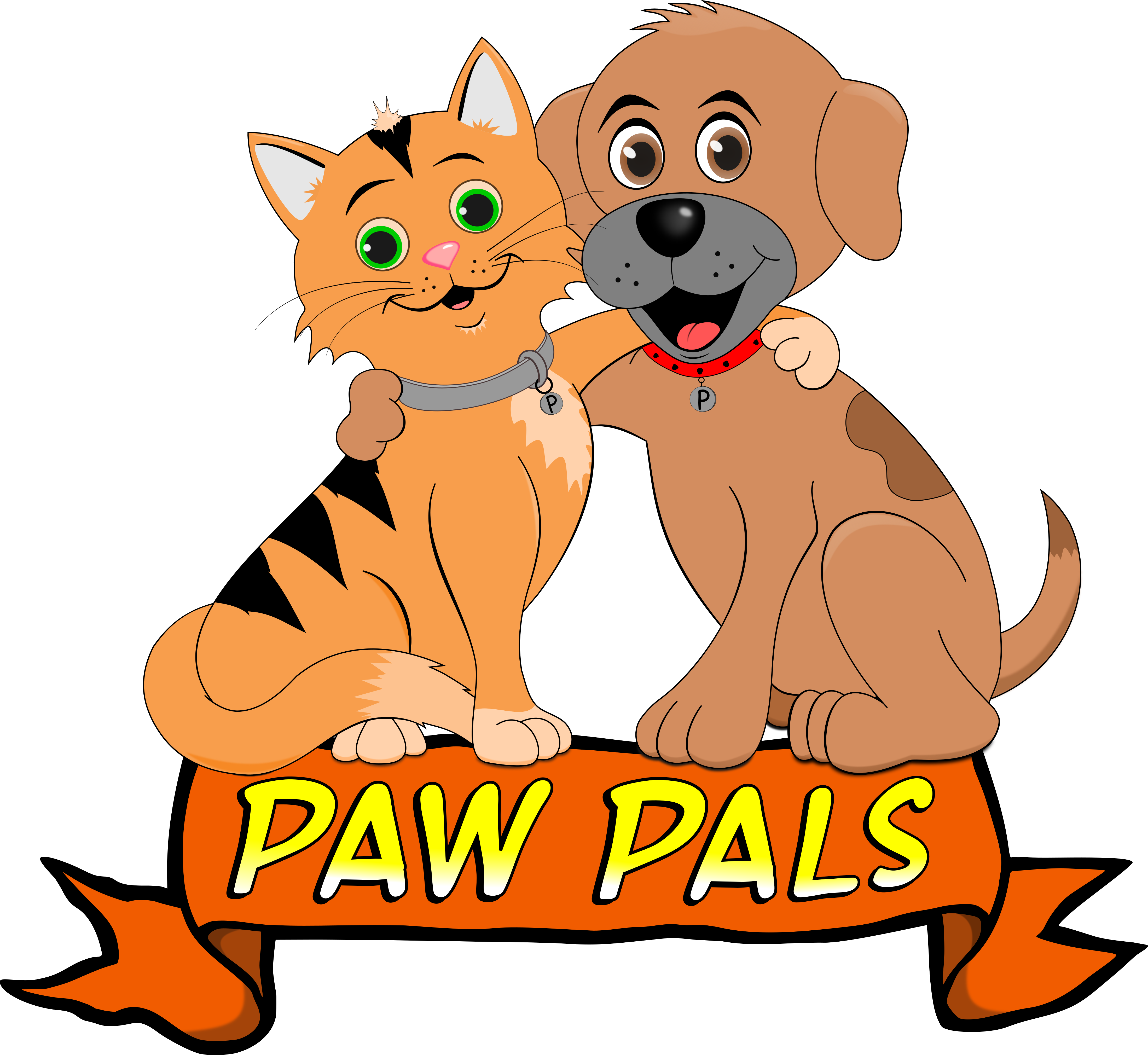 Paw Pals Pet Sitting & Pet Transportation Service, - Paw Pals Clipart (4394x4038), Png Download