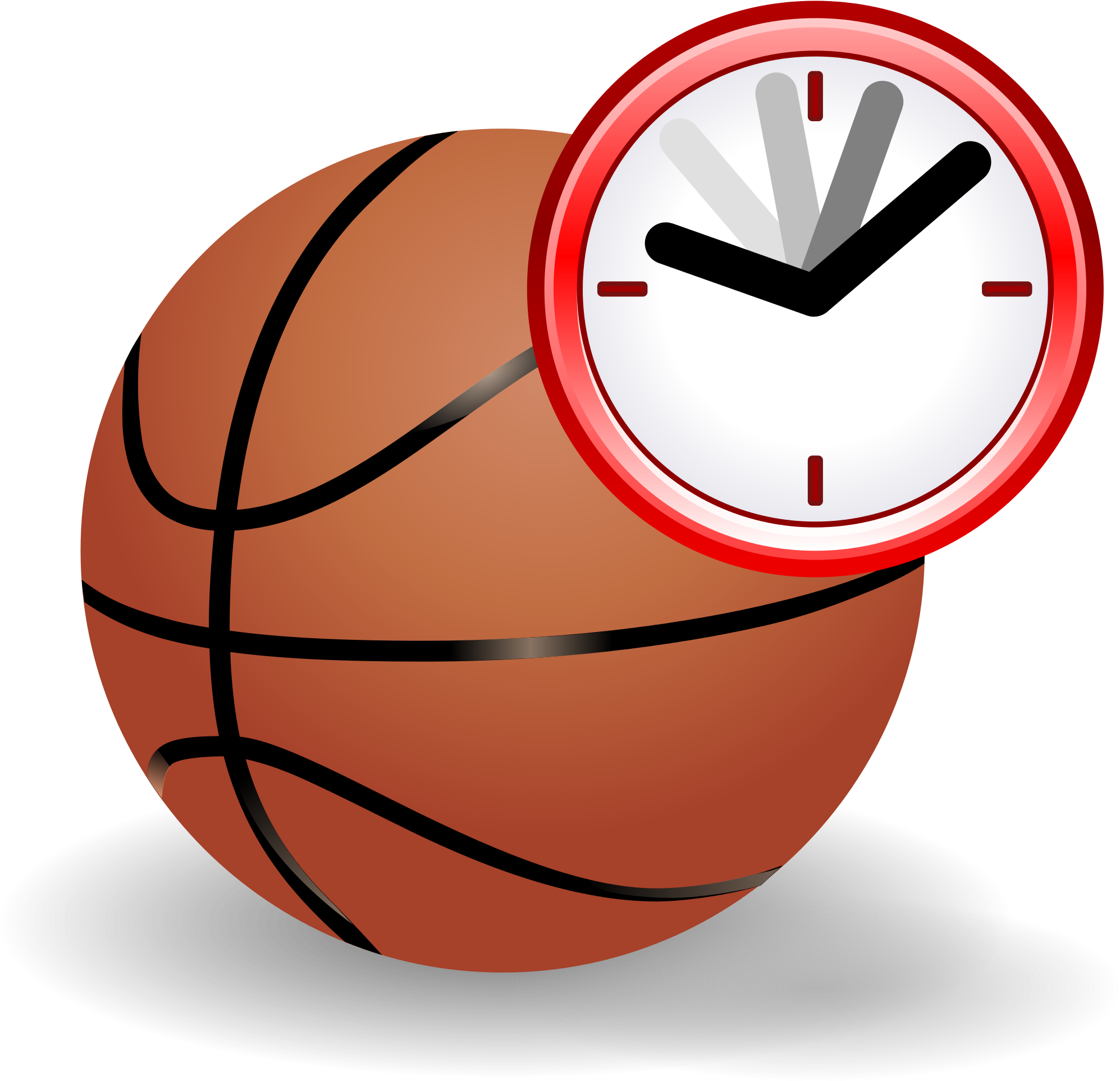 Piston Basketball Clipart Image Royalty Free Download - Png Clock Vector Transparent (2000x2000), Png Download