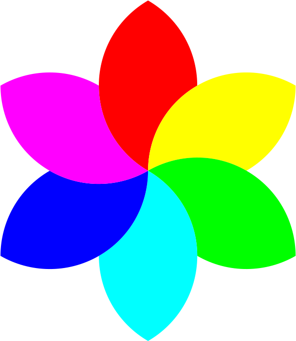 Free Clip Art "6 Color Football Flower Remix - 7 Petal Flower Clipart - Png Download (800x800), Png Download