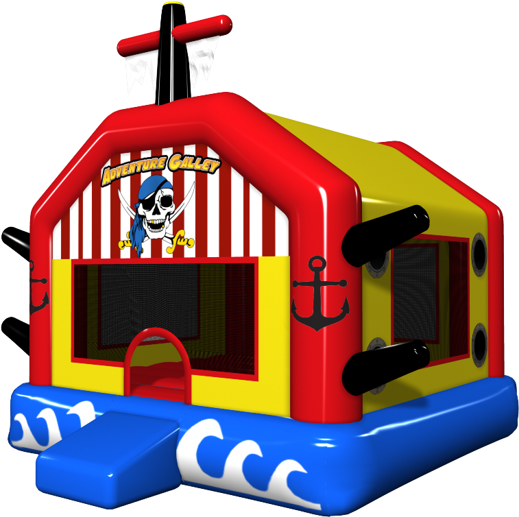 Free Bounce House Clipart Svg Free Library Pirate Ship - Inflatable Castle - Png Download (791x768), Png Download