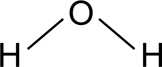 Water Molecule Structural Formula Clipart (700x300), Png Download