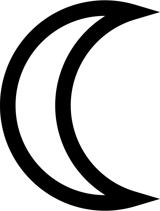 Crescent Moon Icon Cc0 Clipart (608x800), Png Download