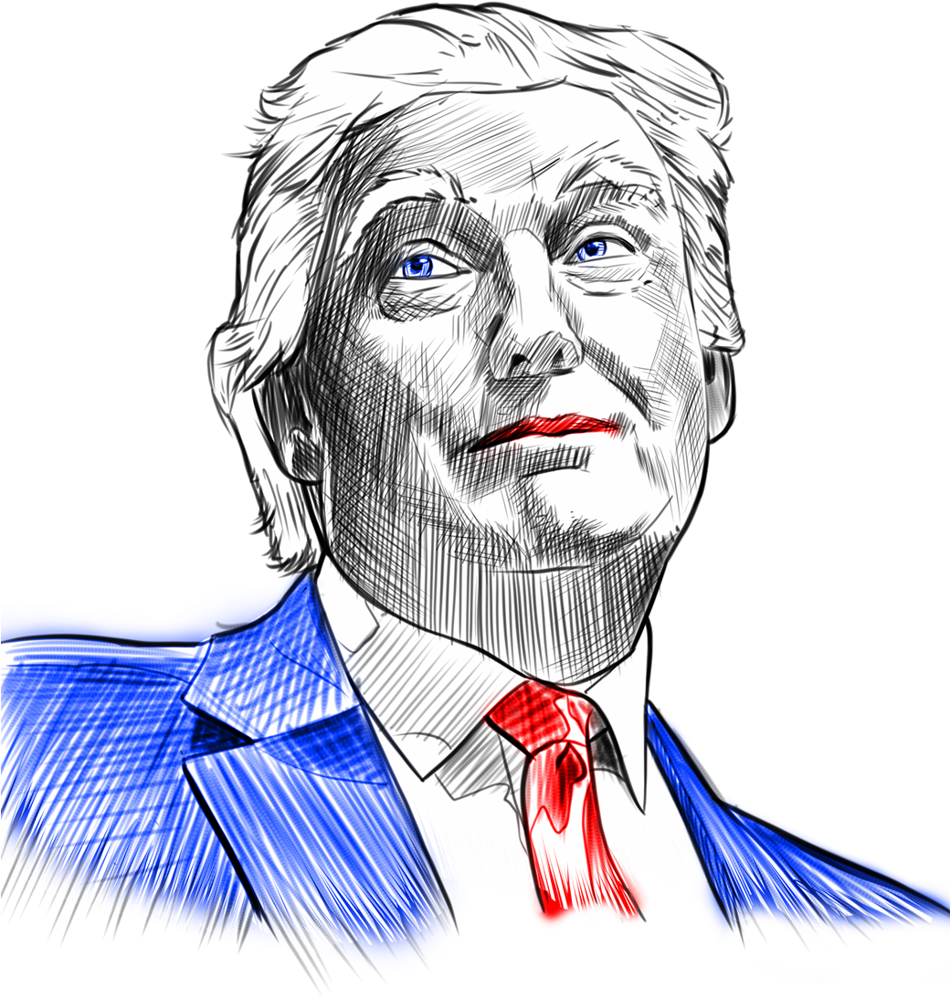 Our Priority Is To Present Donald Trump With A Romanian - Cross Hatch A Face Clipart (1039x1200), Png Download