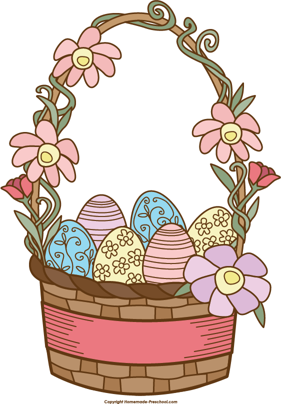 Free Clipart Of Easter Baskets - Cute Easter Basket Clipart - Png Download (562x808), Png Download