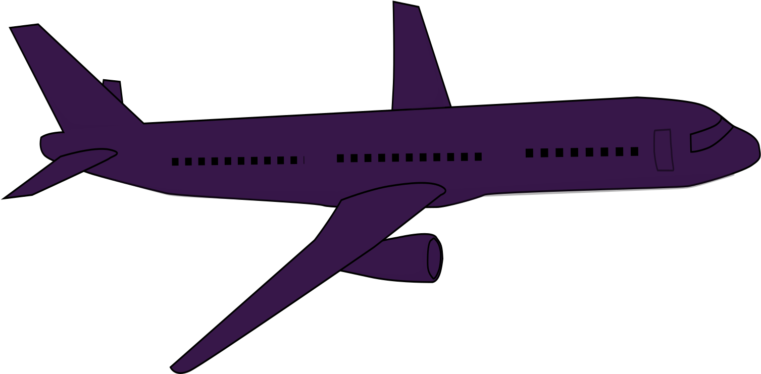 Black Airplane Png Transparent Clipart (1600x1600), Png Download