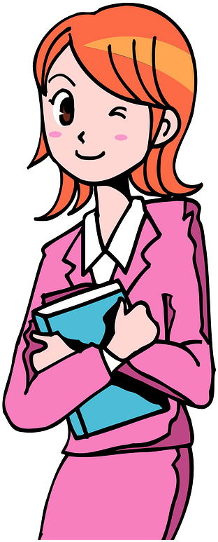Business Woman Wink Clipart - Cartoon - Png Download (466x800), Png Download