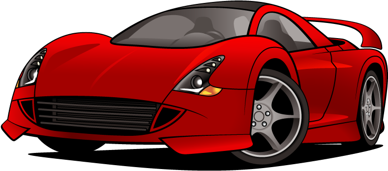 Clipart Car 2015 Mustang - Sports Car Image Cartoon - Png Download (805x812), Png Download