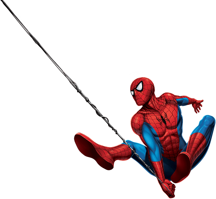 Spider Man Hanging Upside Down PNG