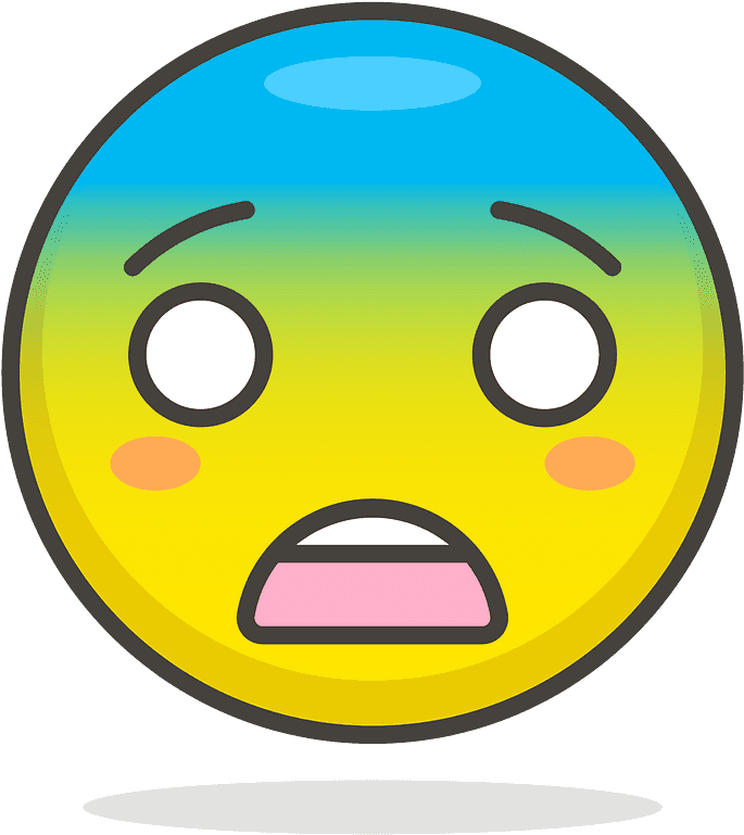 Fearful Face Emoji Clipart - Smiley Face - Png Download (800x800), Png Download