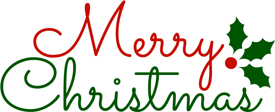 Merry Christmas In 2 Clipart (1000x422), Png Download