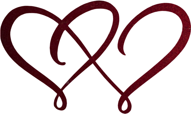 Double Heart Metal Wall Art Prismatic Red Badger Steel - Design Coeur D Amour Clipart (620x620), Png Download