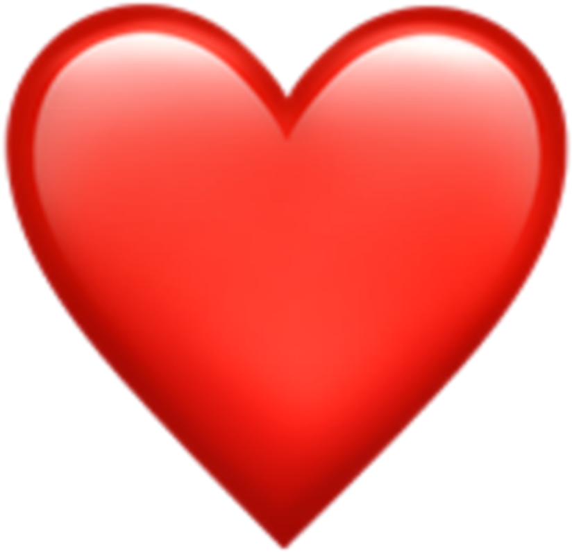 #heart #hearts #coeur #love #lovered #heartred #red - Emoji Clipart (1773x1773), Png Download