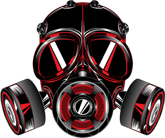Gas Mask T-shirt Gas Detector - Gas Mask Logo Png Clipart (639x581), Png Download
