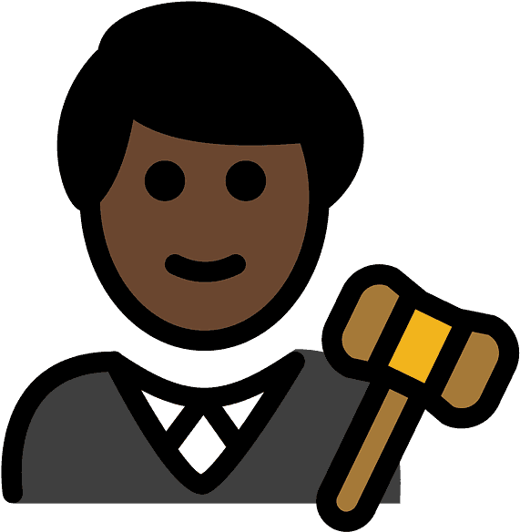 Man Judge Emoji Clipart - Judge - Png Download (800x800), Png Download