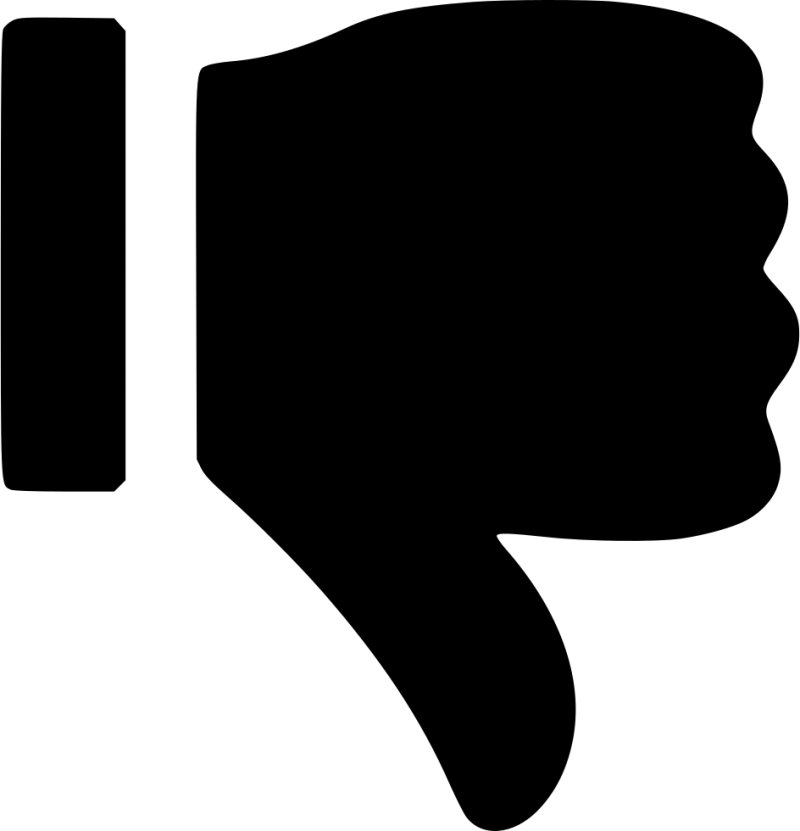 Black Dislike Thumb Pointing Down Png Image - Youtube Dislike Button Png Clipart (800x831), Png Download