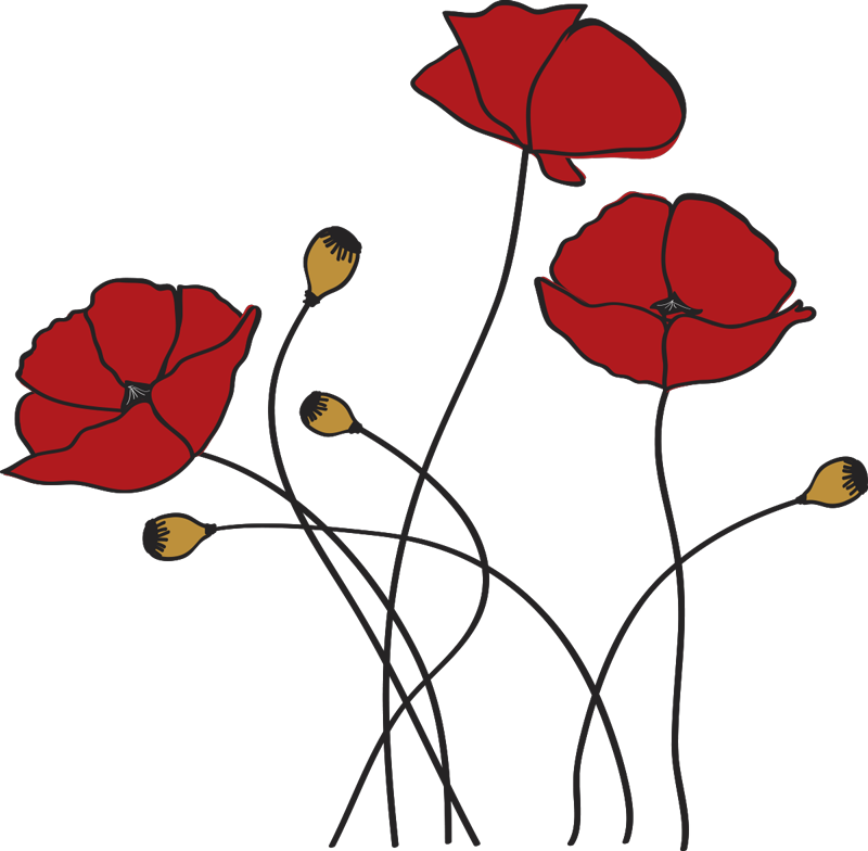 Poppy Spring Flower Flower Wall Decal - Amapola Dibujo Facil Clipart (800x784), Png Download
