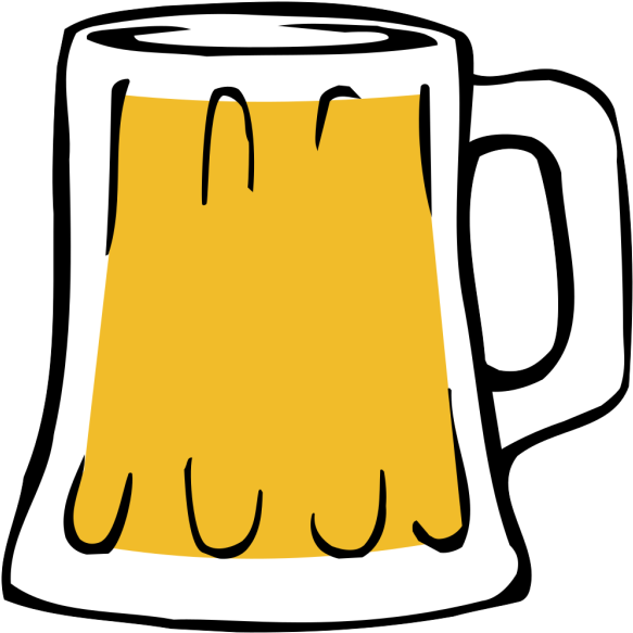 Cartoon Beer Mug Clipart (600x600), Png Download
