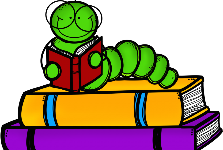 Bookworm Clipart Black And White - Png Download (960x640), Png Download