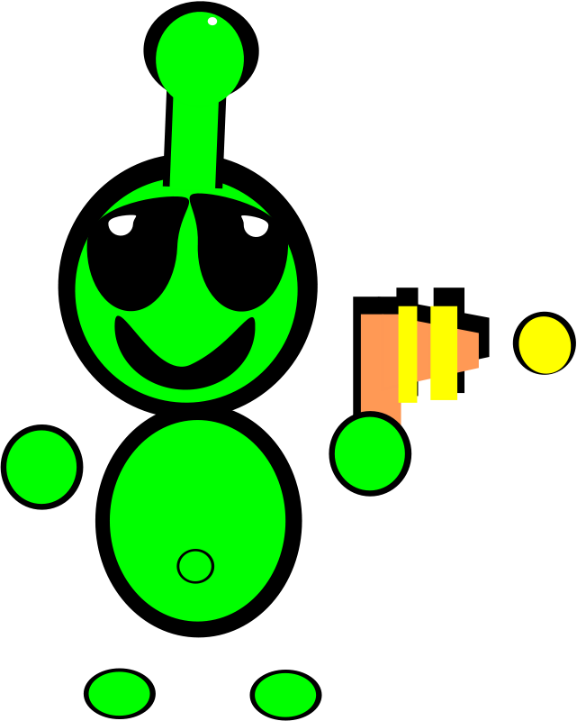 Marciano Con Pistola Clipart (641x800), Png Download