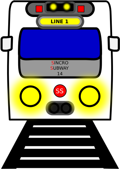 Subway Line Train - Cartoon Subway Clipart (600x600), Png Download