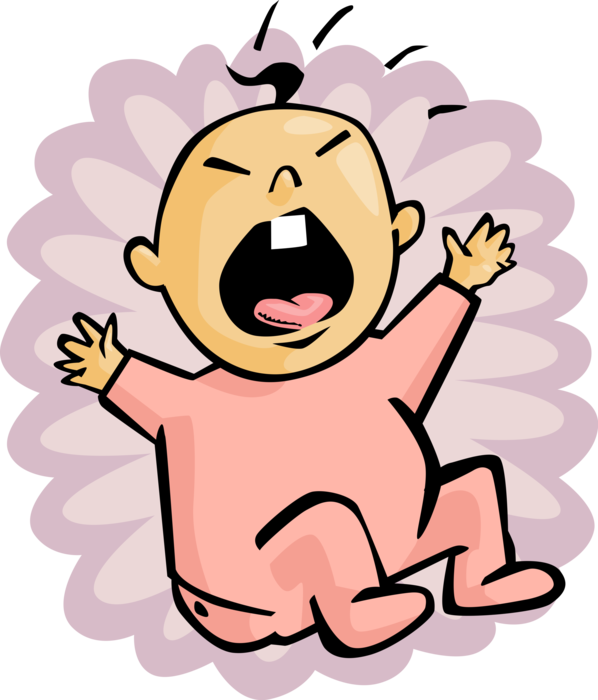 Infant Clipart Baby Cry - Newborn Clipart - Png Download (598x700), Png Download