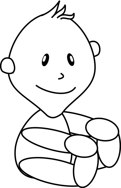 Emotion,art,monochrome Photography - Outline Of A Baby Clipart (482x750), Png Download