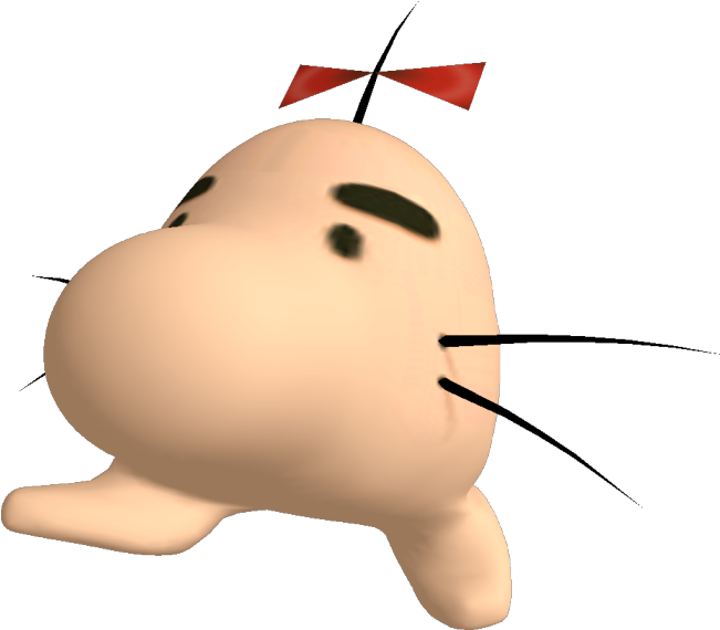 Download Zip Archive - Earthbound Mr Saturn 3d Clipart (750x650), Png Download
