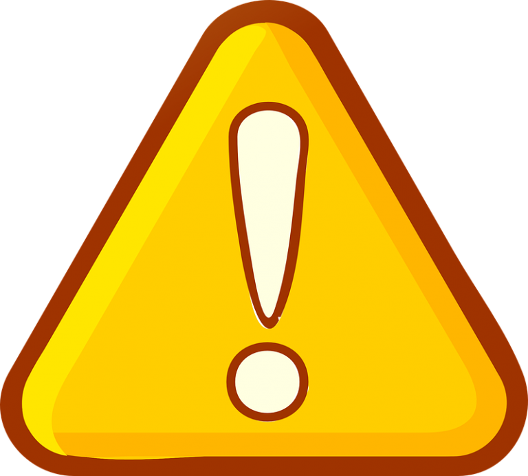 50727-exclamation Mark Punctuation Point Triangle Warning - Attention Vector Clipart (768x692), Png Download
