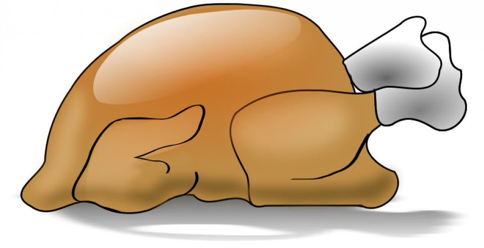 Cooked Turkey Graphic Clipart Svg Black And White Download - Cooked Turkey Clipart Transparent - Png Download (975x500), Png Download