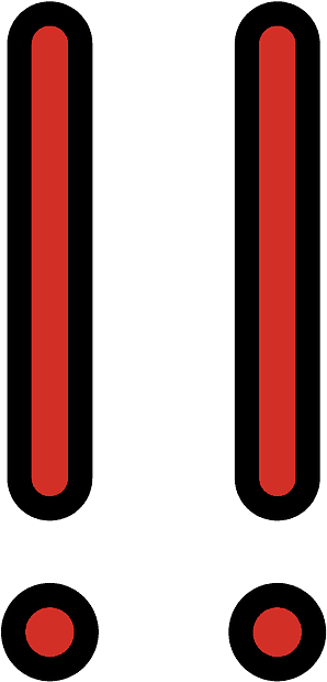 Double Exclamation Mark Emoji Clipart - Circle - Png Download (800x800), Png Download