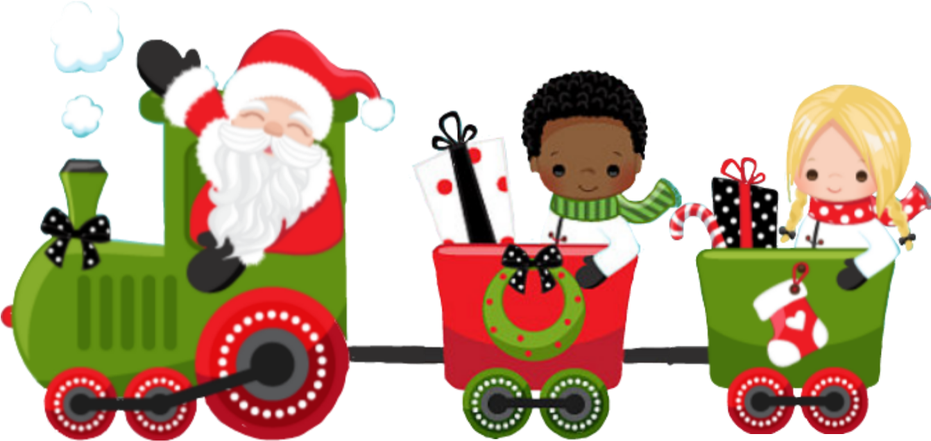 #christmastrain #santa #hoho #christmas #christmaseve - Cartoon Clipart (1773x1773), Png Download
