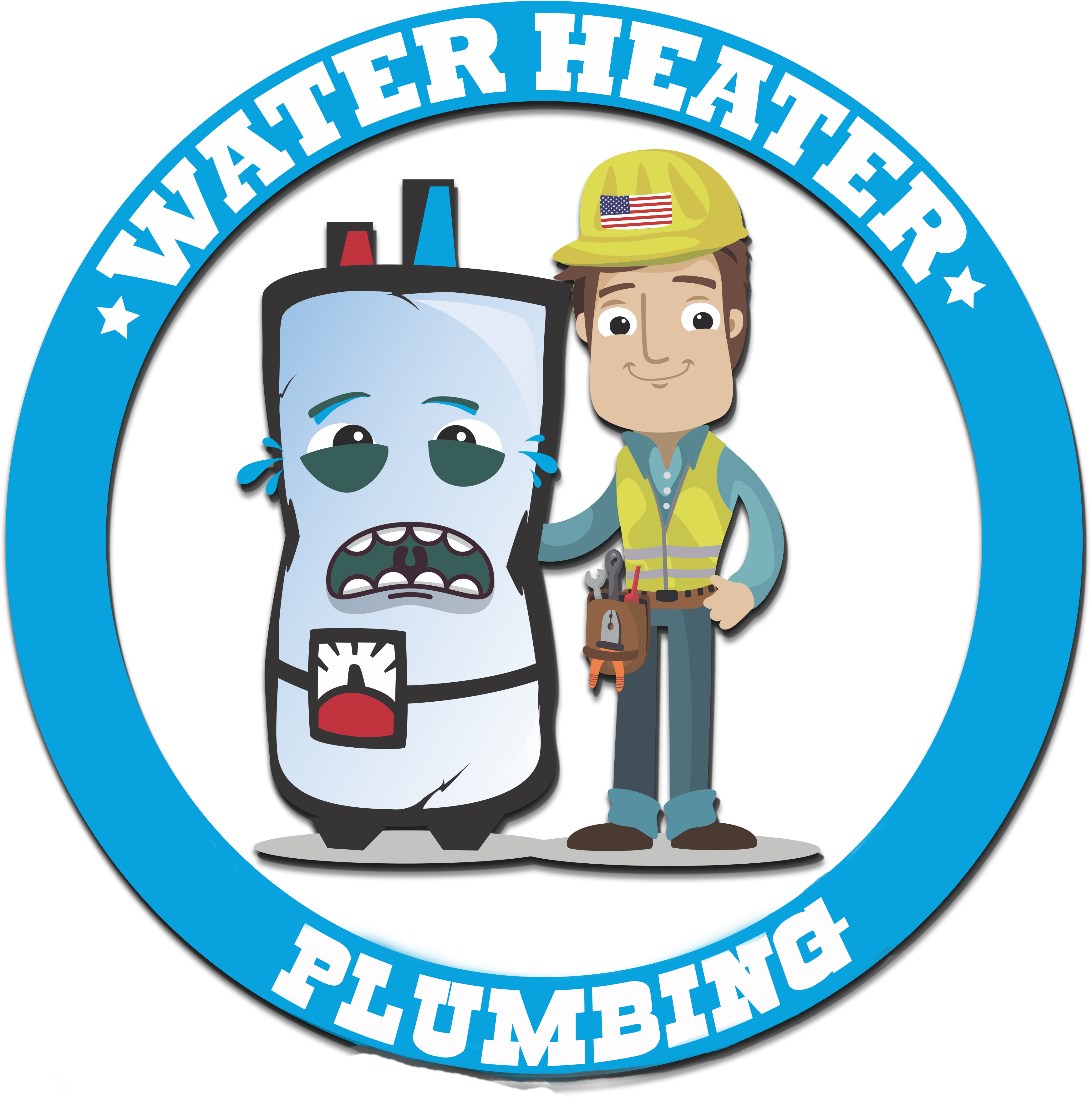 Faucet Clipart Hard Water - Water Heater Plumbing Logo - Png Download (3527x3674), Png Download