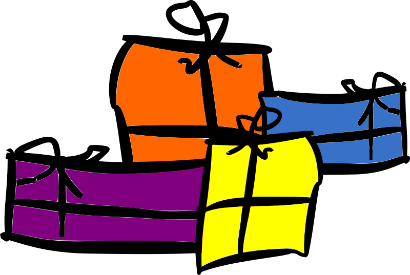 กราฟฟิก วัน ค ริ สมาส กล่อง ของขวัญ Clipart (800x537), Png Download