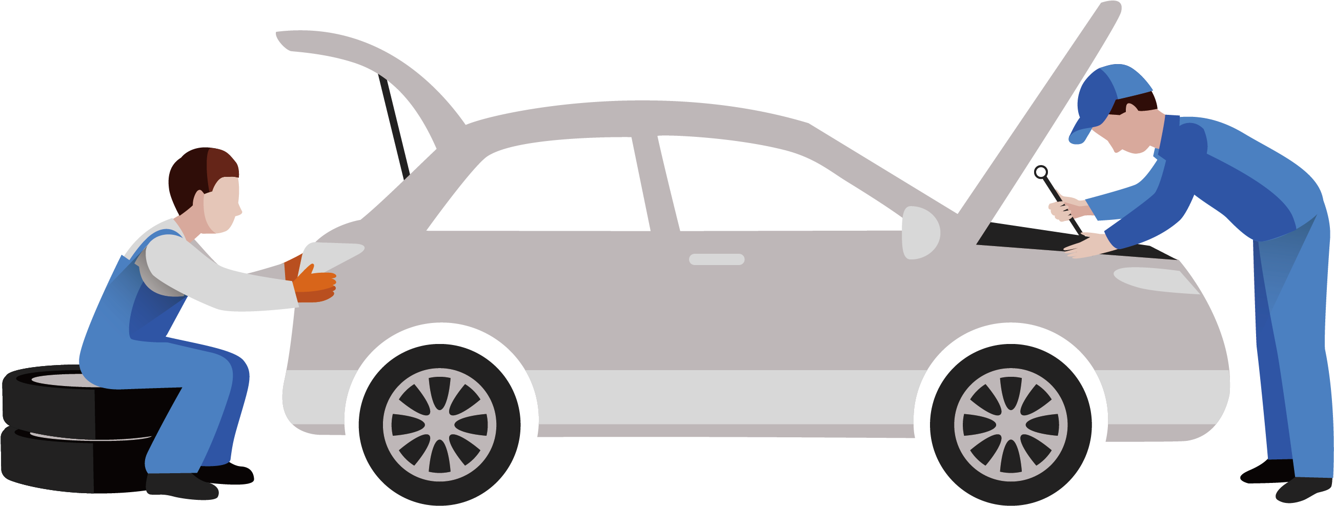 Car Repair Clipart Free Black And White Library Car - Car Mechanic Png Transparent Png (3021x1933), Png Download