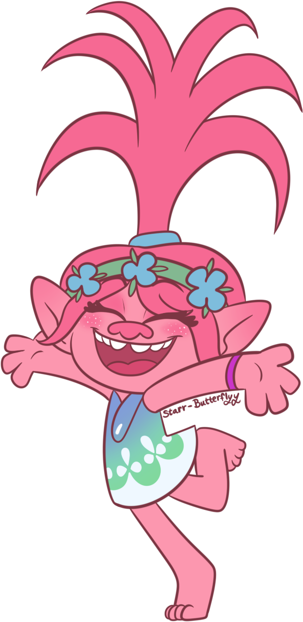 Png Poppy Trolls Clipart (634x1258), Png Download