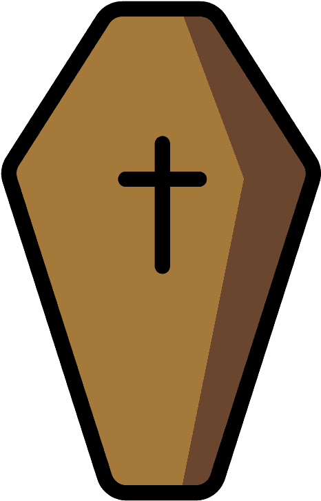 Coffin Emoji Clipart - Cross - Png Download (800x800), Png Download