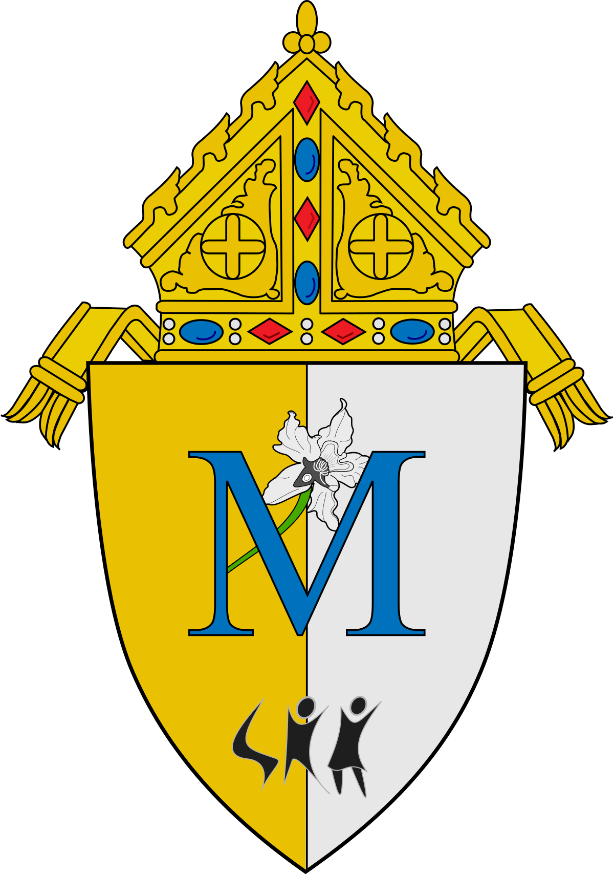 Archdiocese Of Manila Coat Of Arms Clipart (1200x1707), Png Download