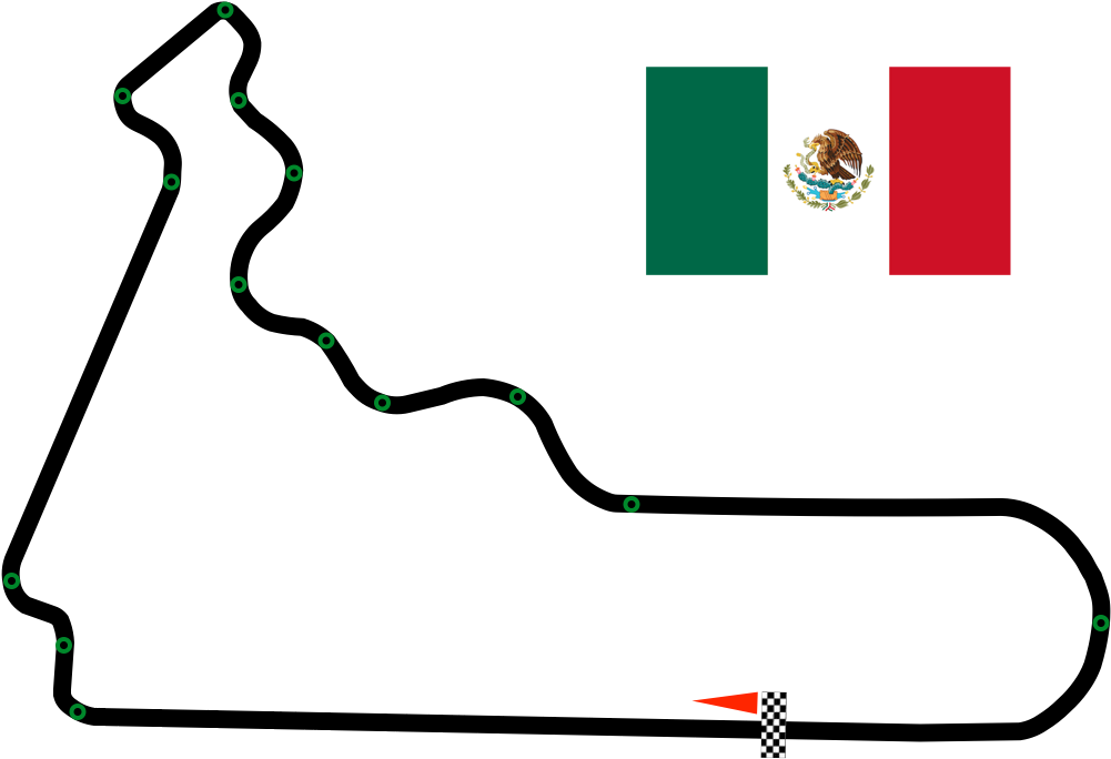 Autódromo Hermanos Rodríguez - Mexico Flag Clipart (1064x724), Png Download