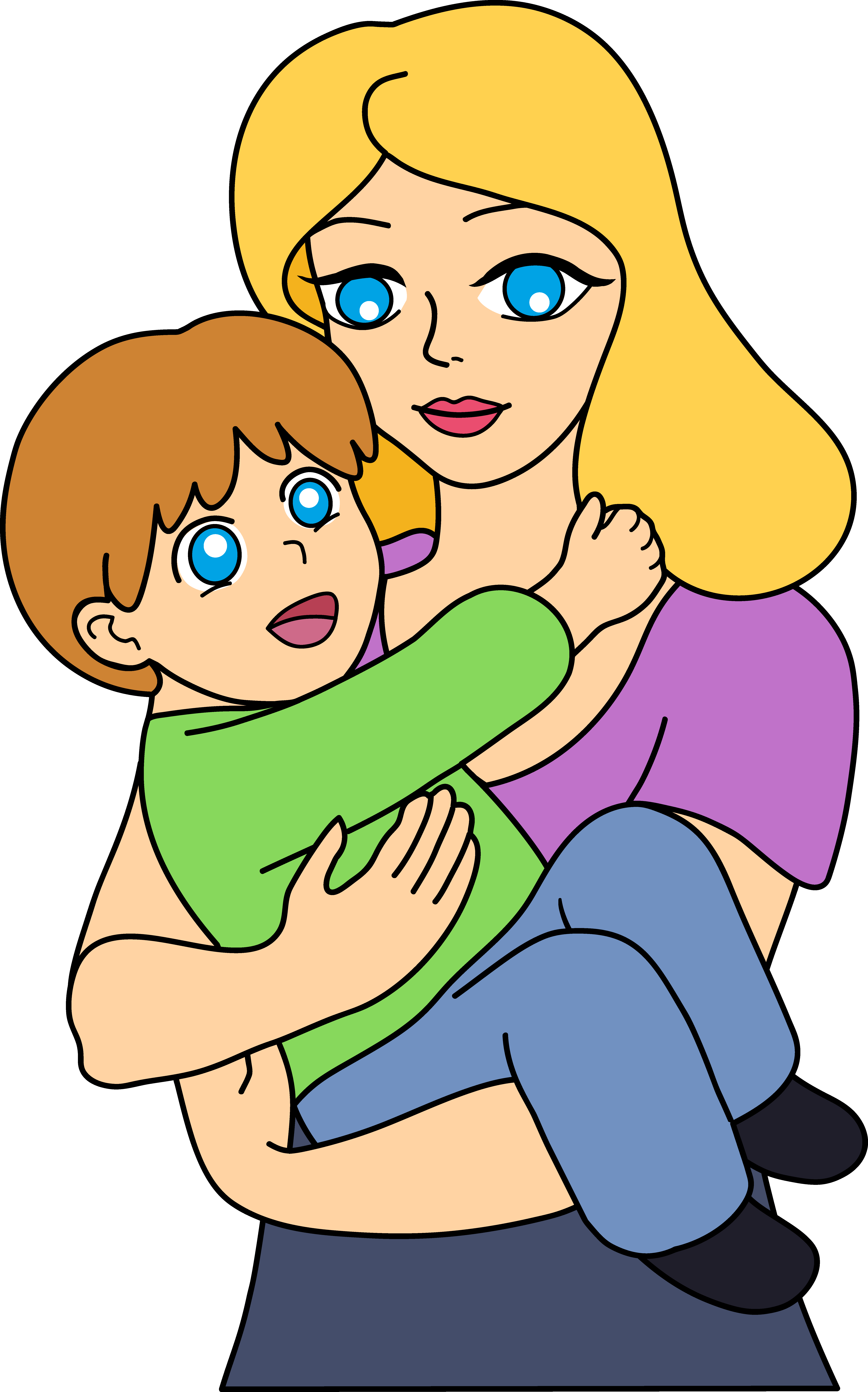 Blonde Mom Clipart - Png Download (5926x9502), Png Download