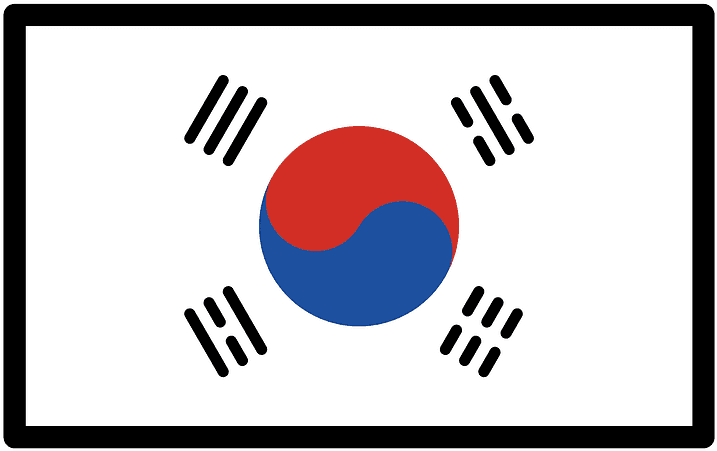 South Korea Flag Emoji Clipart - Circle - Png Download (800x800), Png Download