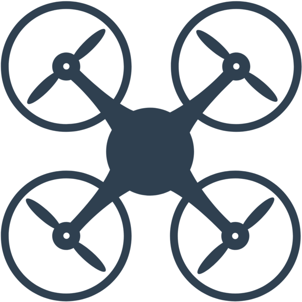 Drone Black And White Clipart Gif , Png Download - Transparent Background Drone Clipart (618x618), Png Download