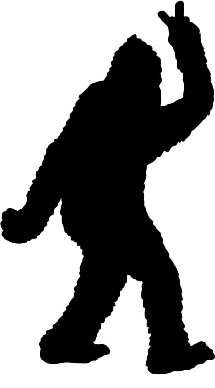 Peacesignsquatch - Social Distancing Champion Bigfoot Clipart (598x829), Png Download