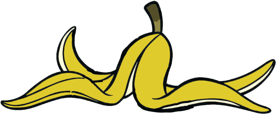 Clipart Banana Pile Banana, Picture - Banana Peel Clipart Png Transparent Png (1269x629), Png Download