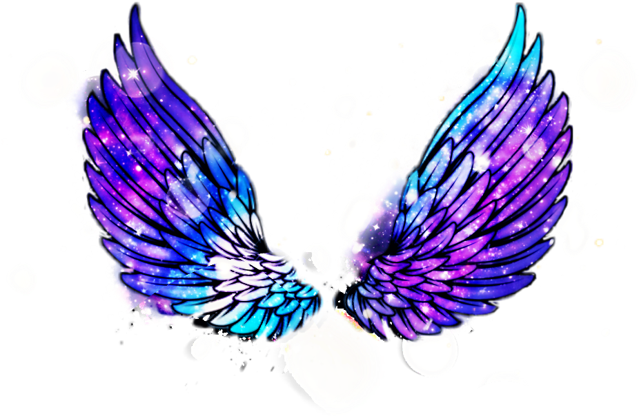 #wings #galaxy #angel #halo #bird #party #urban - Transparent Galaxy Angel Wings Clipart (926x604), Png Download