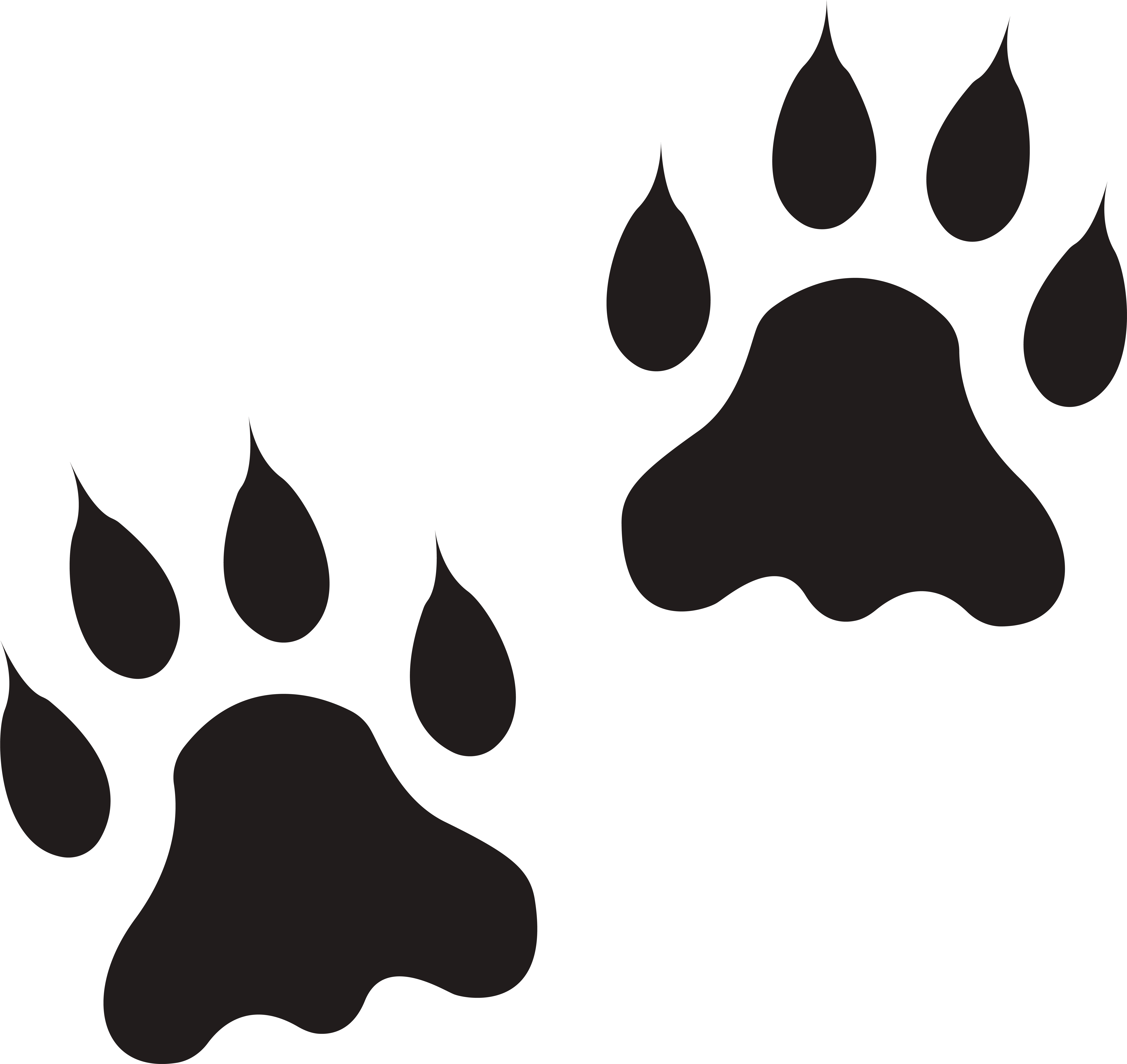 Lion Dog Paw Cougar Clip Art - Png Download (8000x7556), Png Download