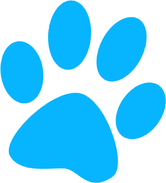 Dog Cat Paw Clip Art - Paw Patrol Blue Paws - Png Download (618x696), Png Download