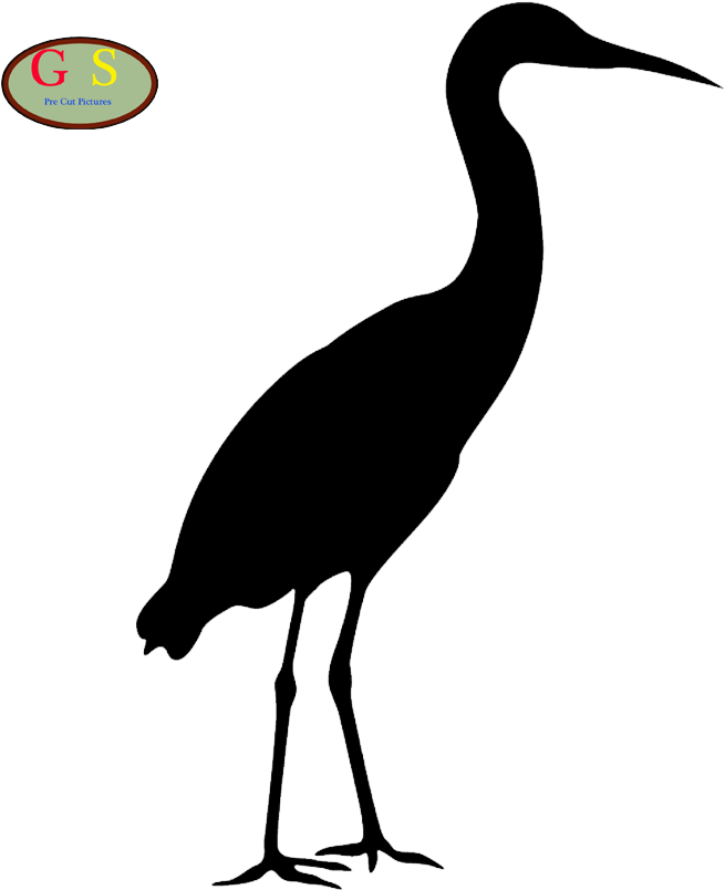 Great Blue Heron Silhouette Clip Art - Blue Heron - Png Download (800x1000), Png Download