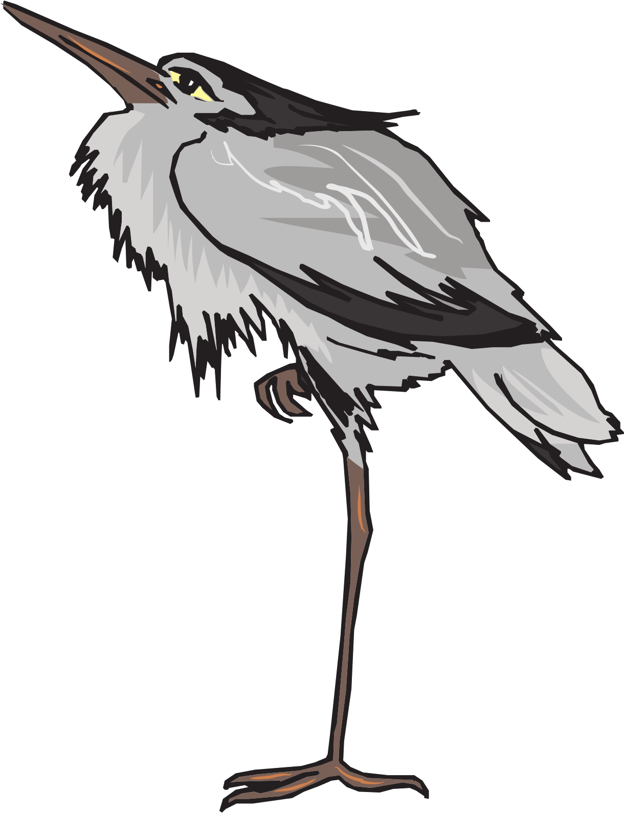 Vögel Die Auf Einem Bein Stehen Clipart (1600x1600), Png Download